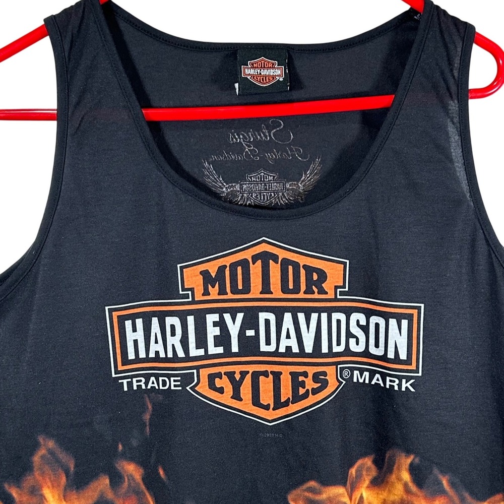 Harley-Davidson Sturgis South Dakota Flame Graphic Tank Top Black 2XL 2019 Biker